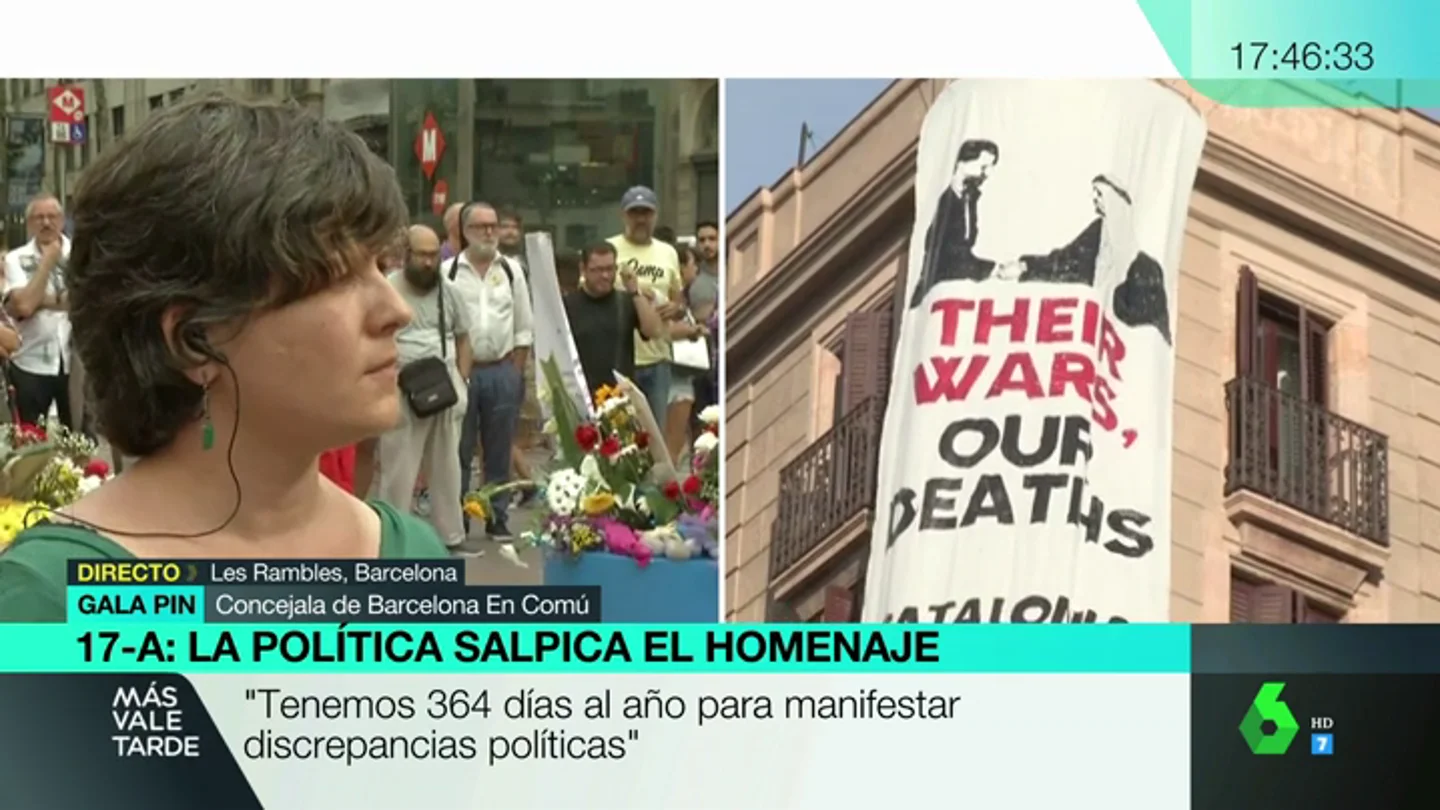 Gala Pin, sobre la pancarta contra el rey: "Nosotros no tenemos potestad para retirarla si la propiedad del inmueble no interviene" Gala Pin, sobre la pancarta contra el rey: "Nosotros no tenemos potestad para retirarla si la propiedad del inmueble no interviene"