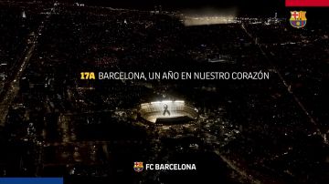 El Barça homenajea a las víctimas del 17A