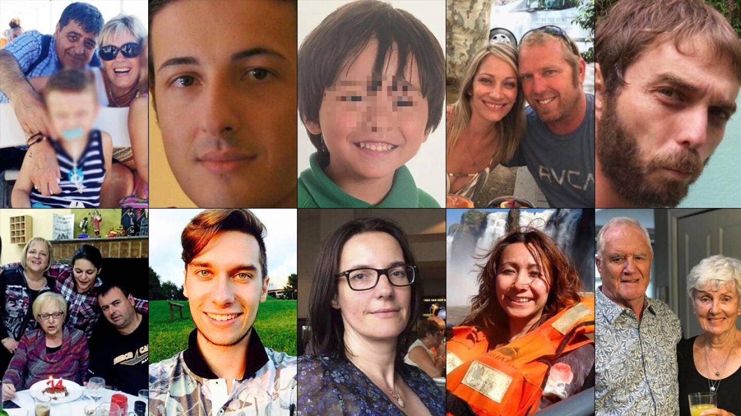 El rostro de algunas de las v&iacute;ctimas de los atentados del 17A