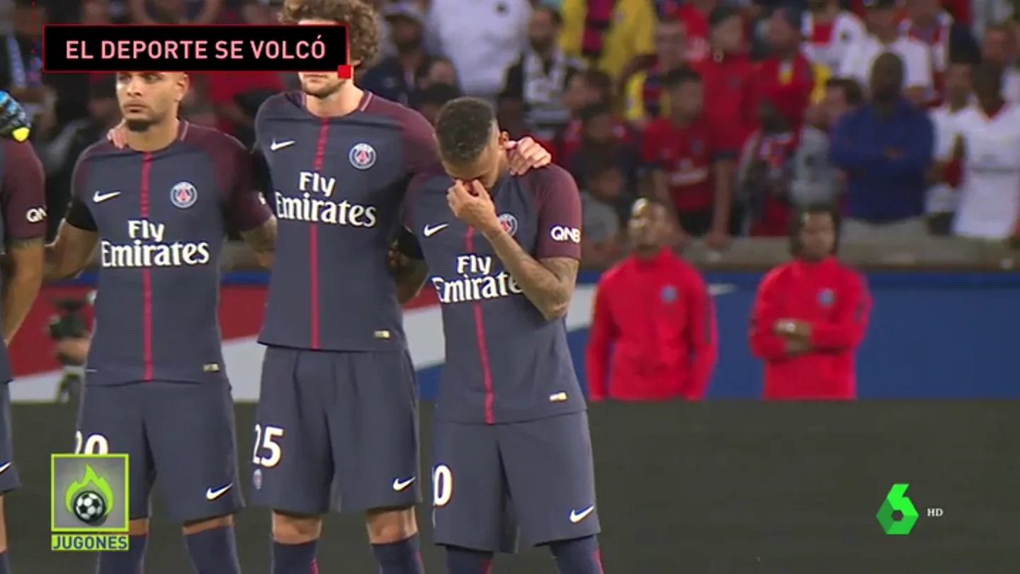 Las lágrimas de Neymar, el gol de Bartra, el crespón negro de Nadal... Así reaccionó el deporte al atentado del 17-A Las lágrimas de Neymar, el gol de Bartra, el crespón negro de Nadal... Así reaccionó el deporte al atentado del 17-A