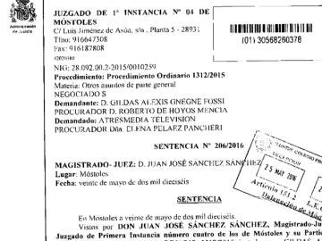 Lectura de la sentencia Nº 206/2016 Lectura de la sentencia Nº 206/2016