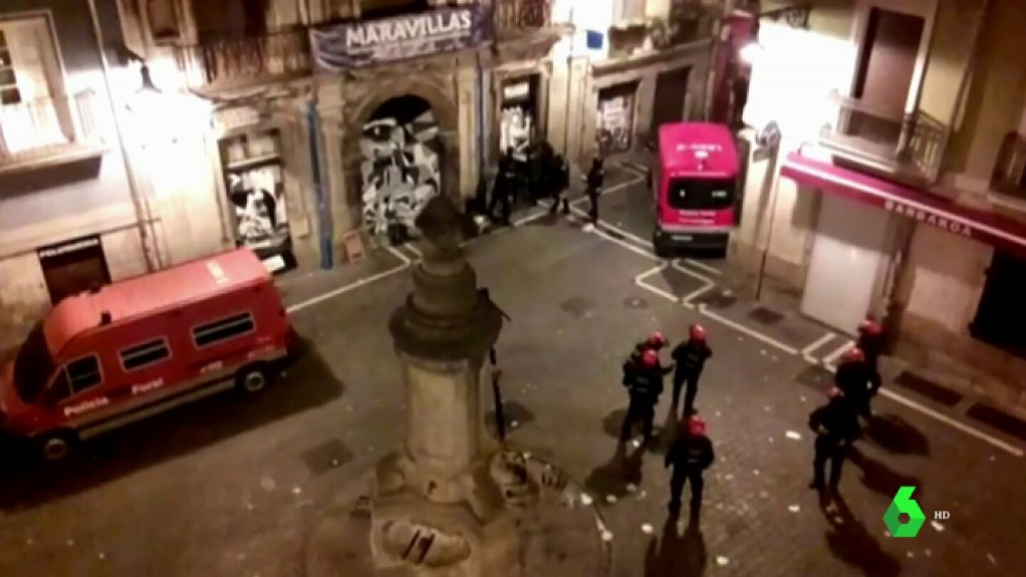 Cargas policiales y 22 identificados en el desalojo del Palacio del Marqu&eacute;s de Rozalejo okupado en Pamplona