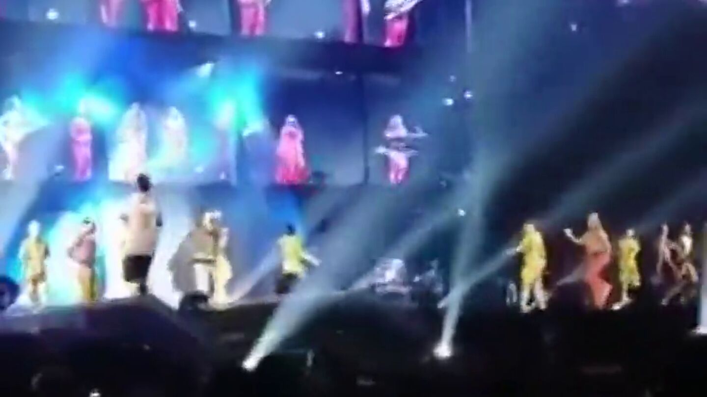 Espont&aacute;neo en el concierto de Beyonc&eacute; de Atlanta