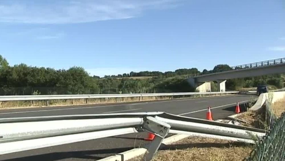 Carretera donde se ha producido el accidente en Lugo