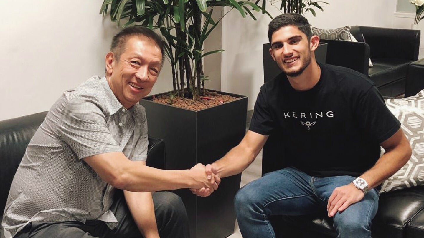 Peter Lim, con Gon&ccedil;alo Guedes