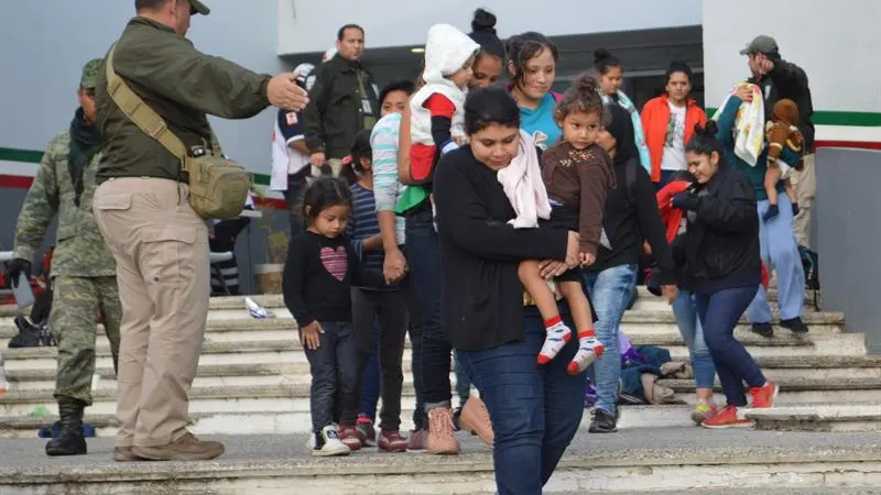 En la imagen parte de los migrantes rescatados en Chiapas, México