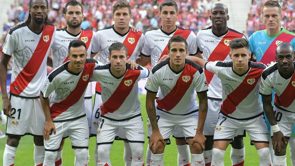 Los jugadores del Rayo, en el Wanda