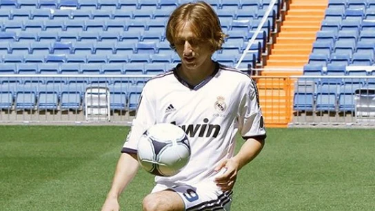 Modric, en su presentación con el Real Madrid Modric, en su presentación con el Real Madrid