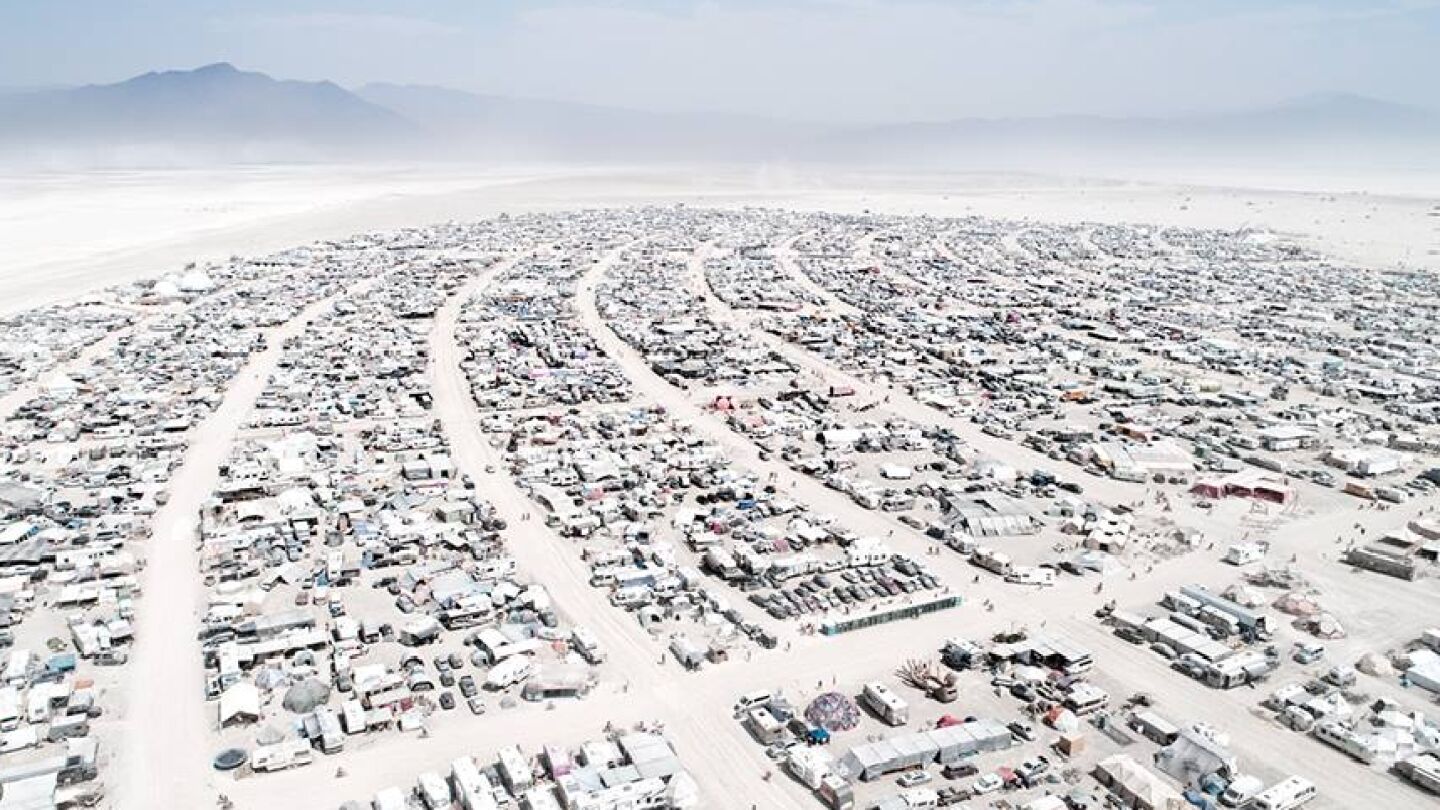 Ciudad 'Burning Man' en el desierto de Nevada, EEUU