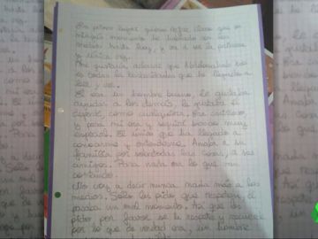 Imagen de la carta de la ex mujer del atacante de Cornellà Imagen de la carta de la ex mujer del atacante de Cornellà