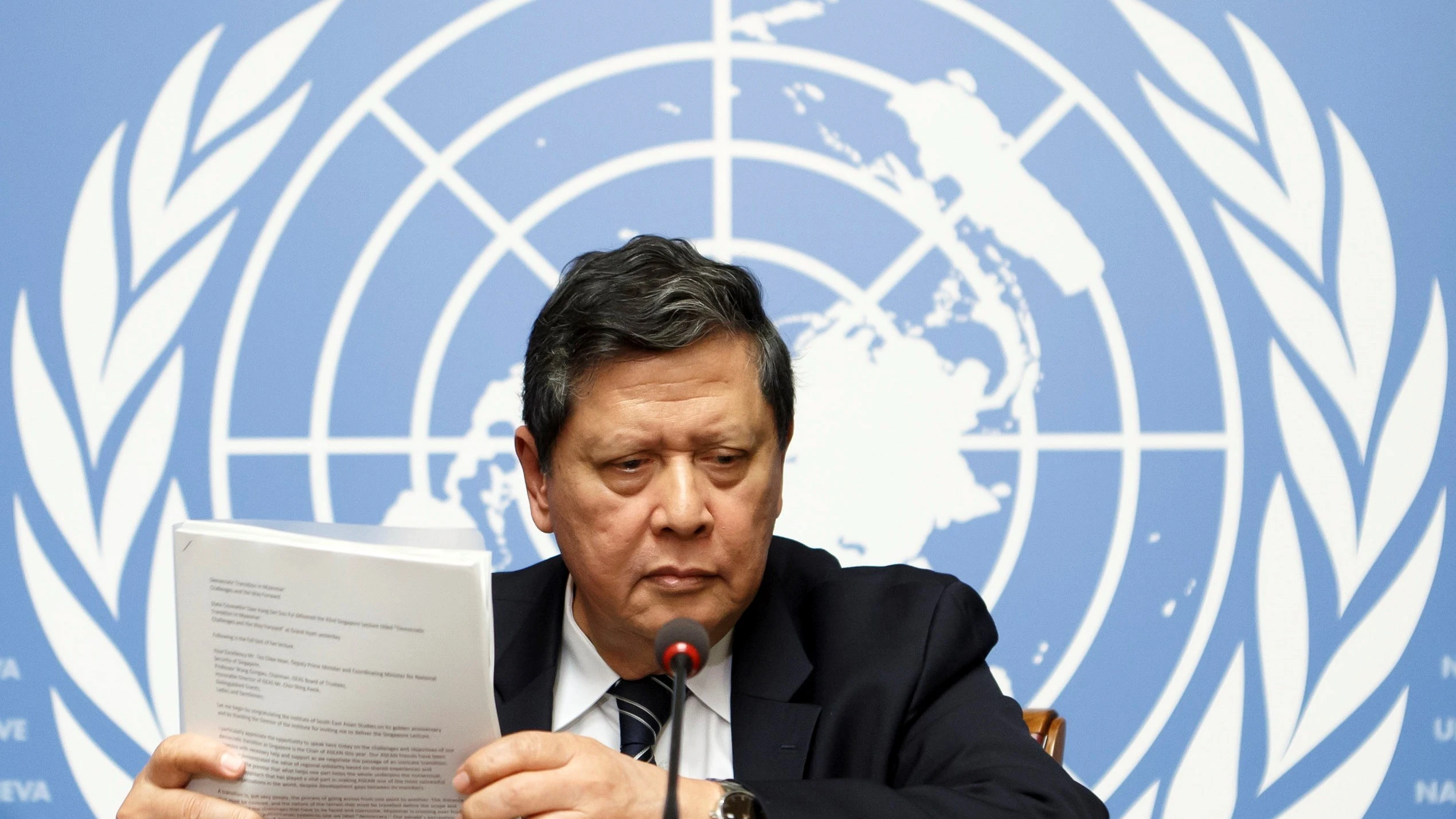 El presidente de la Misión de Investigación de la ONU para Birmania, Marzuki Darusman