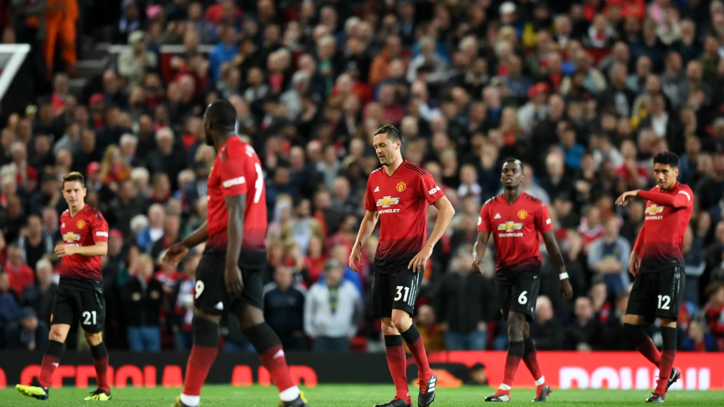Los jugadores del Man United, cabizbajos Los jugadores del Man United, cabizbajos