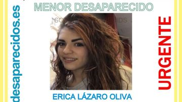  Erica Lázaro, la menor de 15 años desaparecida en Carabanchel