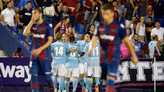 El Celta celebra un gol ante el Levante El Celta celebra un gol ante el Levante