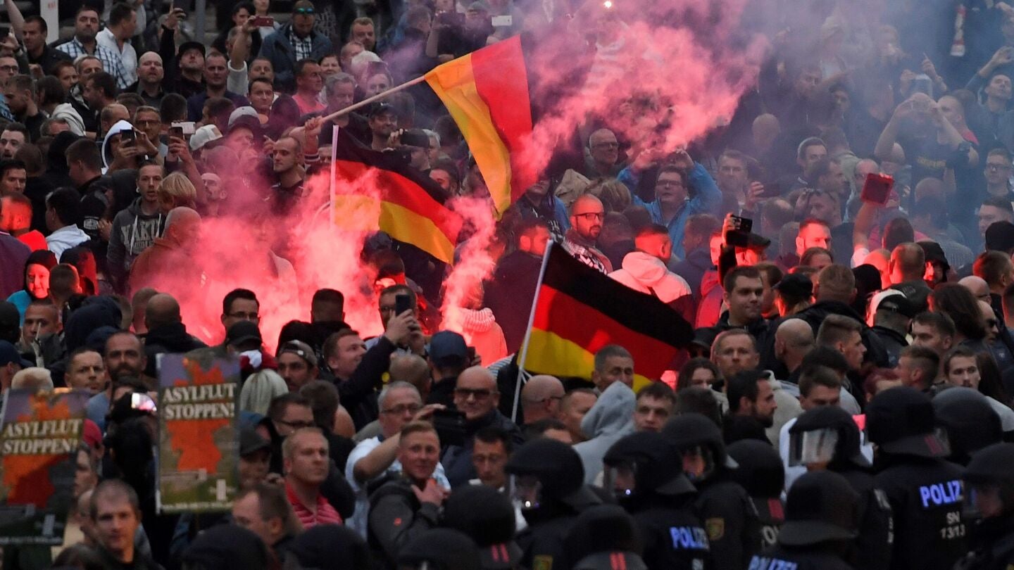Manifestaci&oacute;n de ultraderecha en Alemania