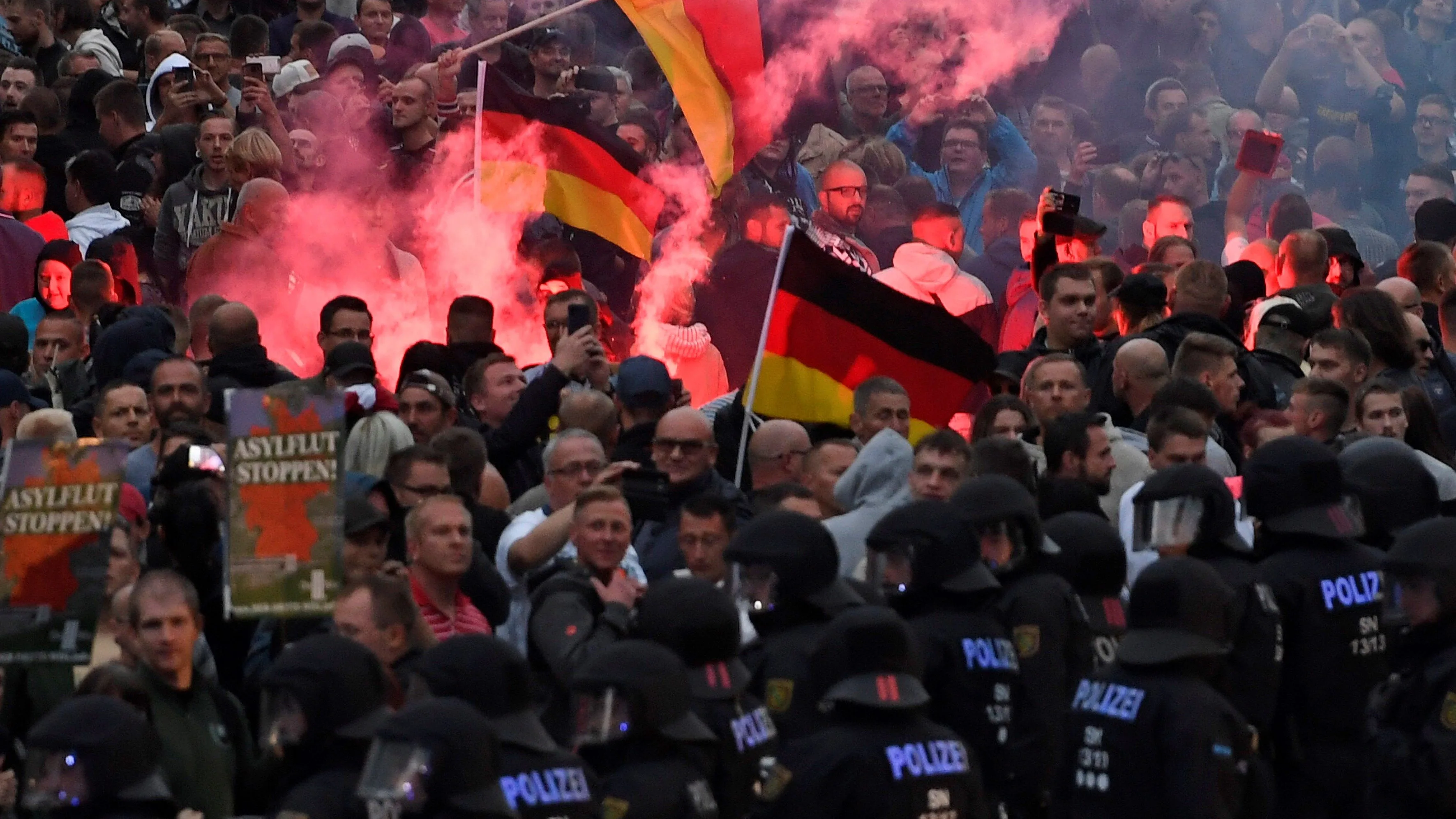 Manifestación de ultraderecha en Alemania