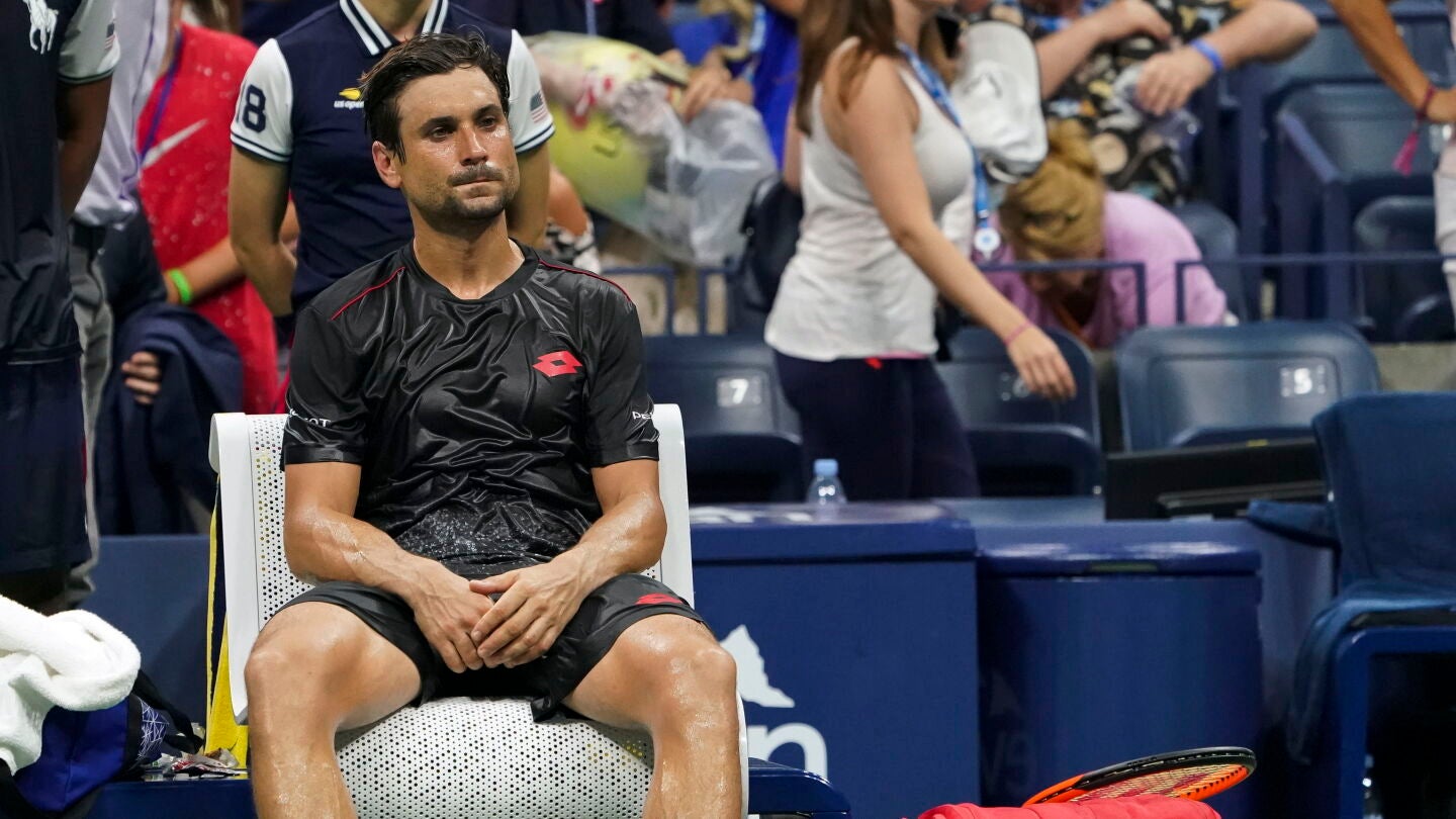 David Ferrer en el partido ante Nadal en el US Open