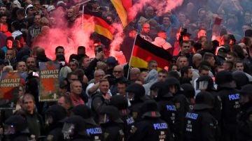 Manifestación neonazi en Chemnitz