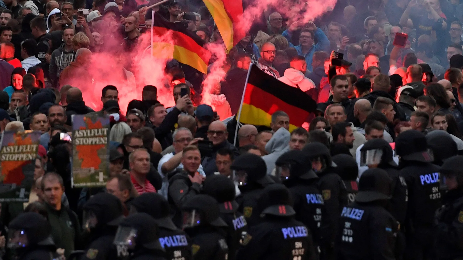 Manifestación neonazi en Chemnitz