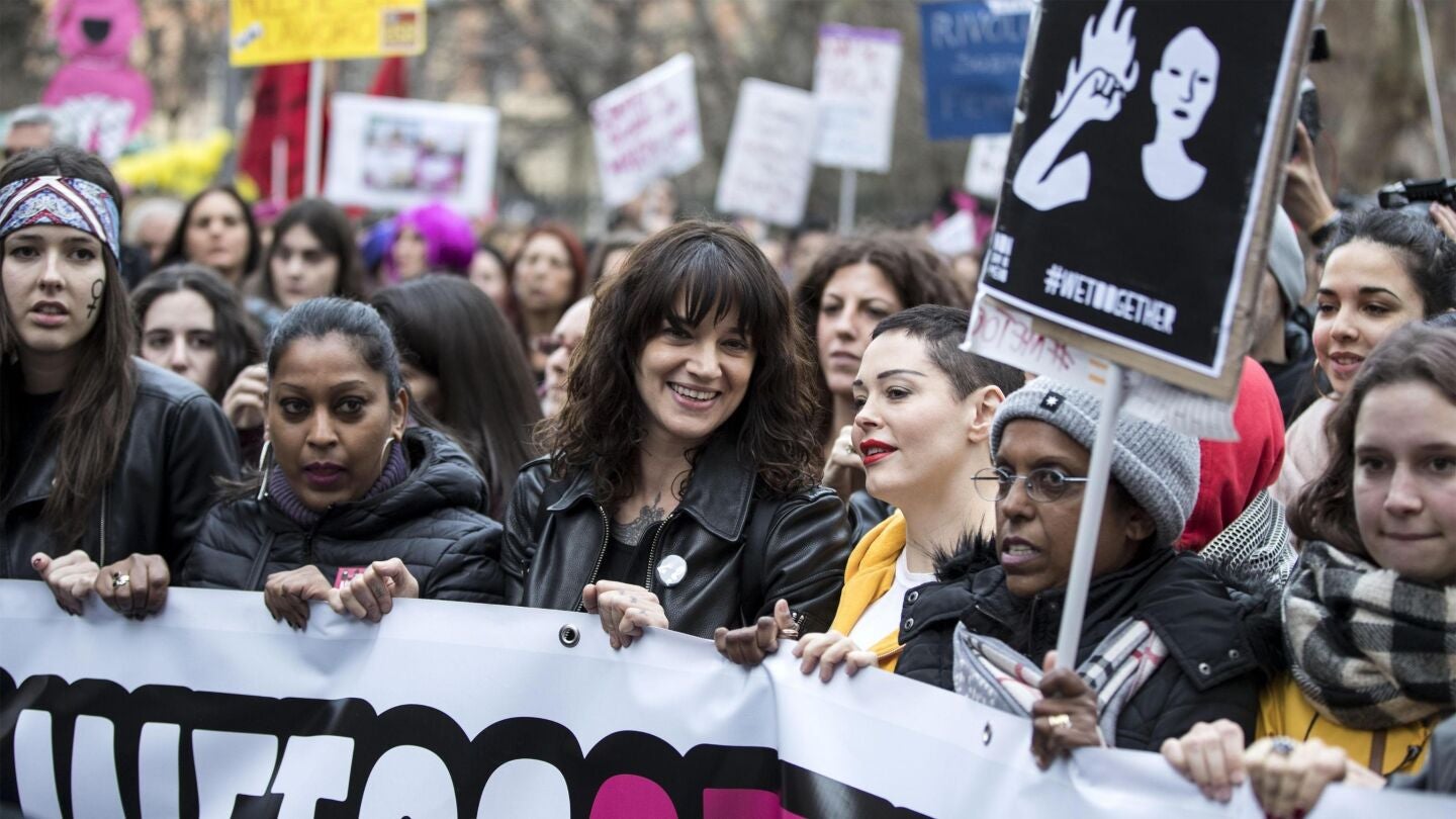 Las actrices Asia Argento y Rose McGowan