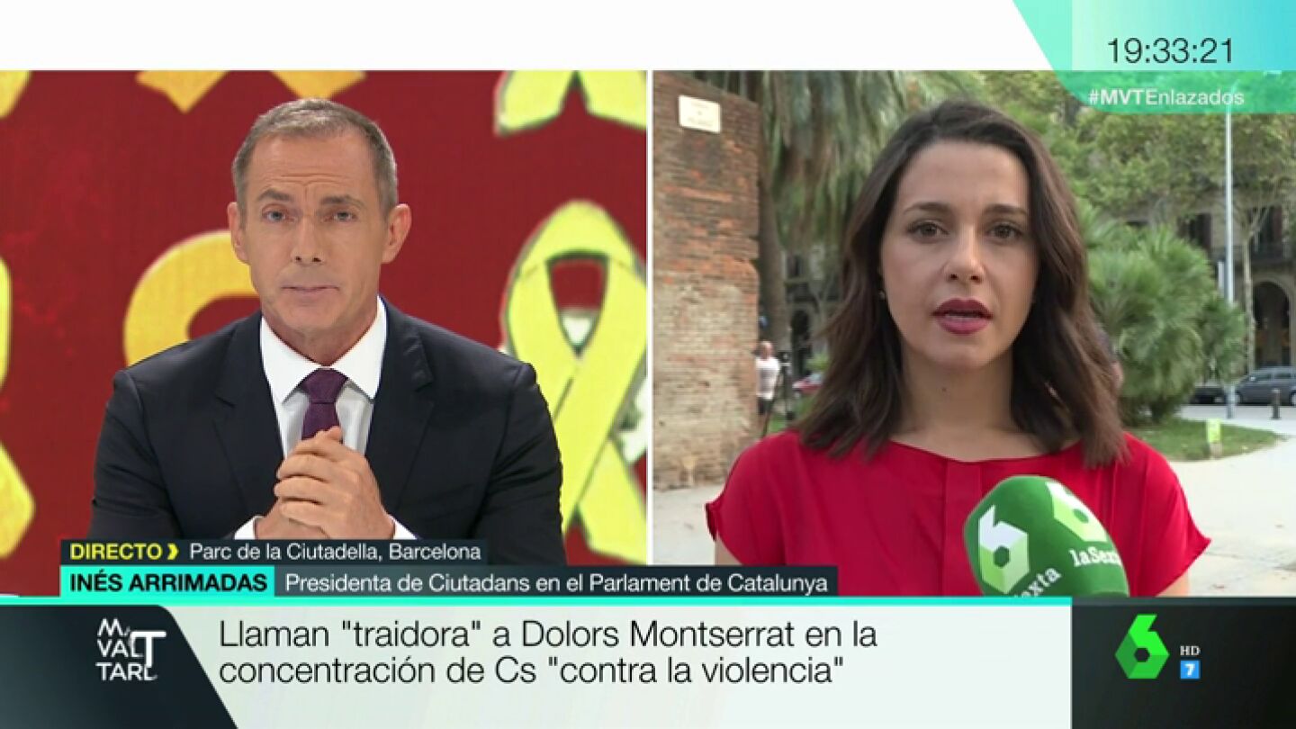 In&eacute;s Arrimadas, sobre los momentos de tensi&oacute;n en la concentraci&oacute;n organizada por C's: "Era el d&iacute;a de dar apoyo, no de manifestarnos en contra de nada"