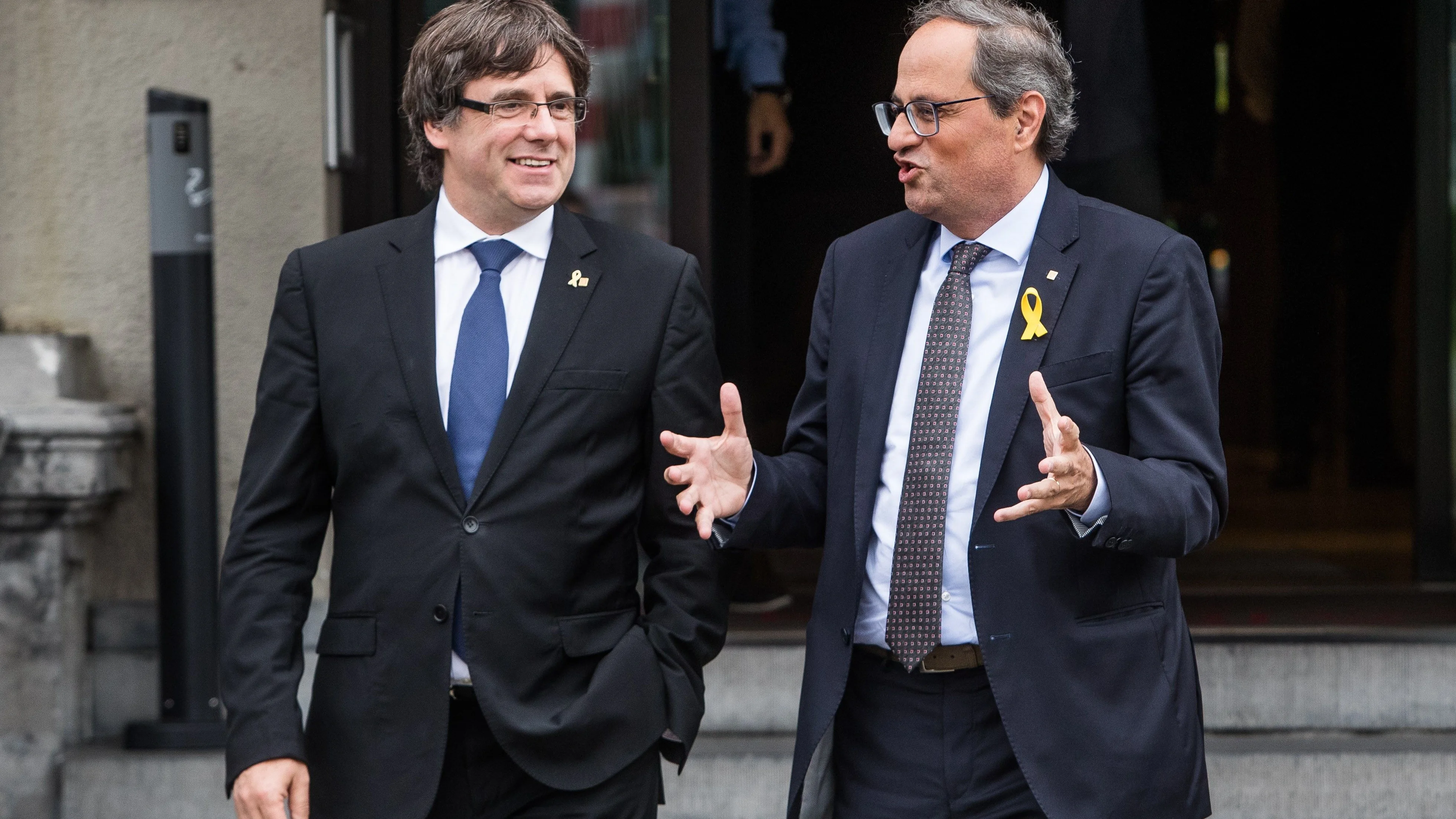 El president Quim Torra junto al expresident Carles Puigdemont