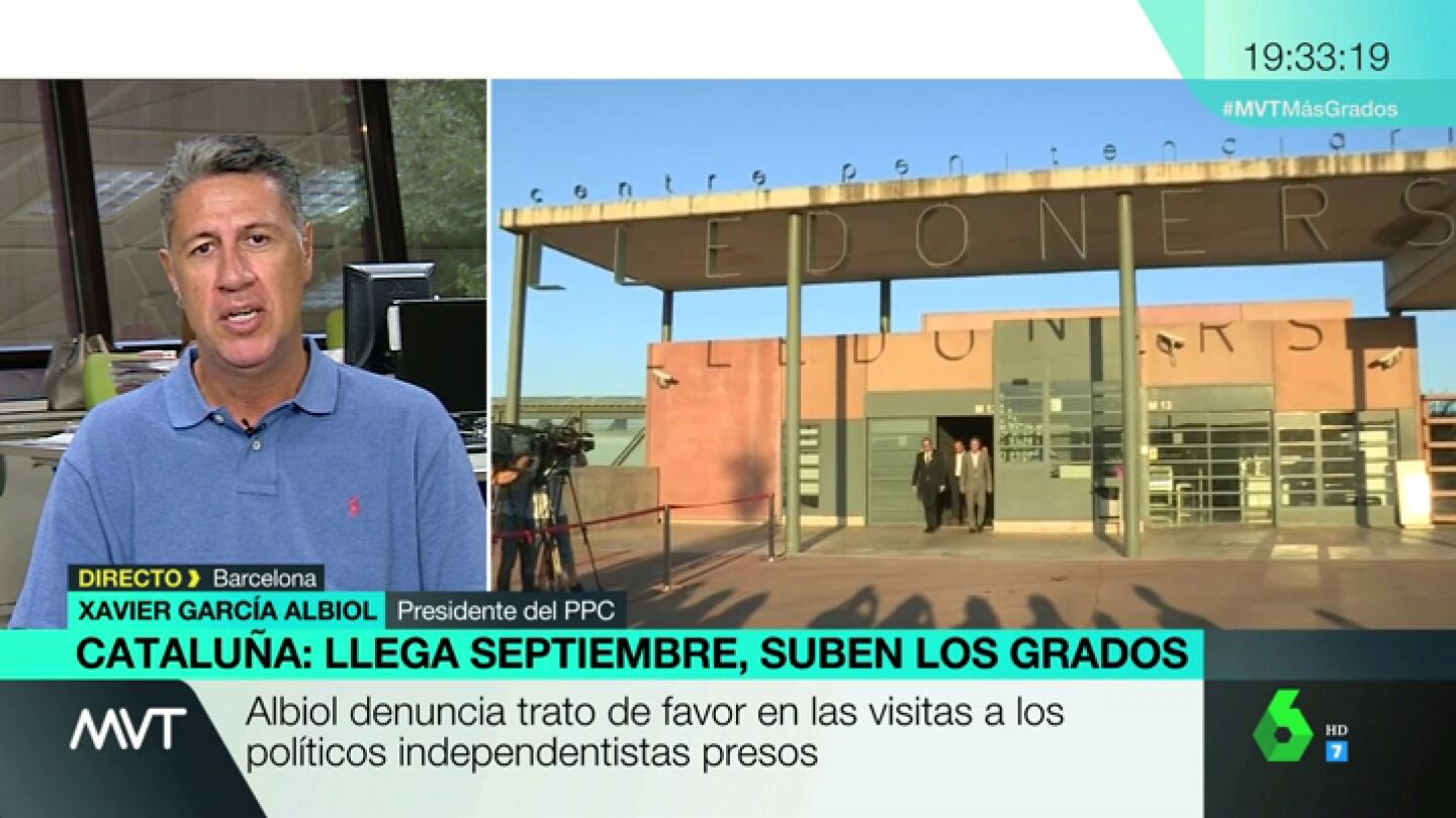 Garc&iacute;a Albiol denuncia trato de favor a los pol&iacute;ticos independentistas presos: "Est&aacute;n recibiendo una media de tres visitas cada d&iacute;a"