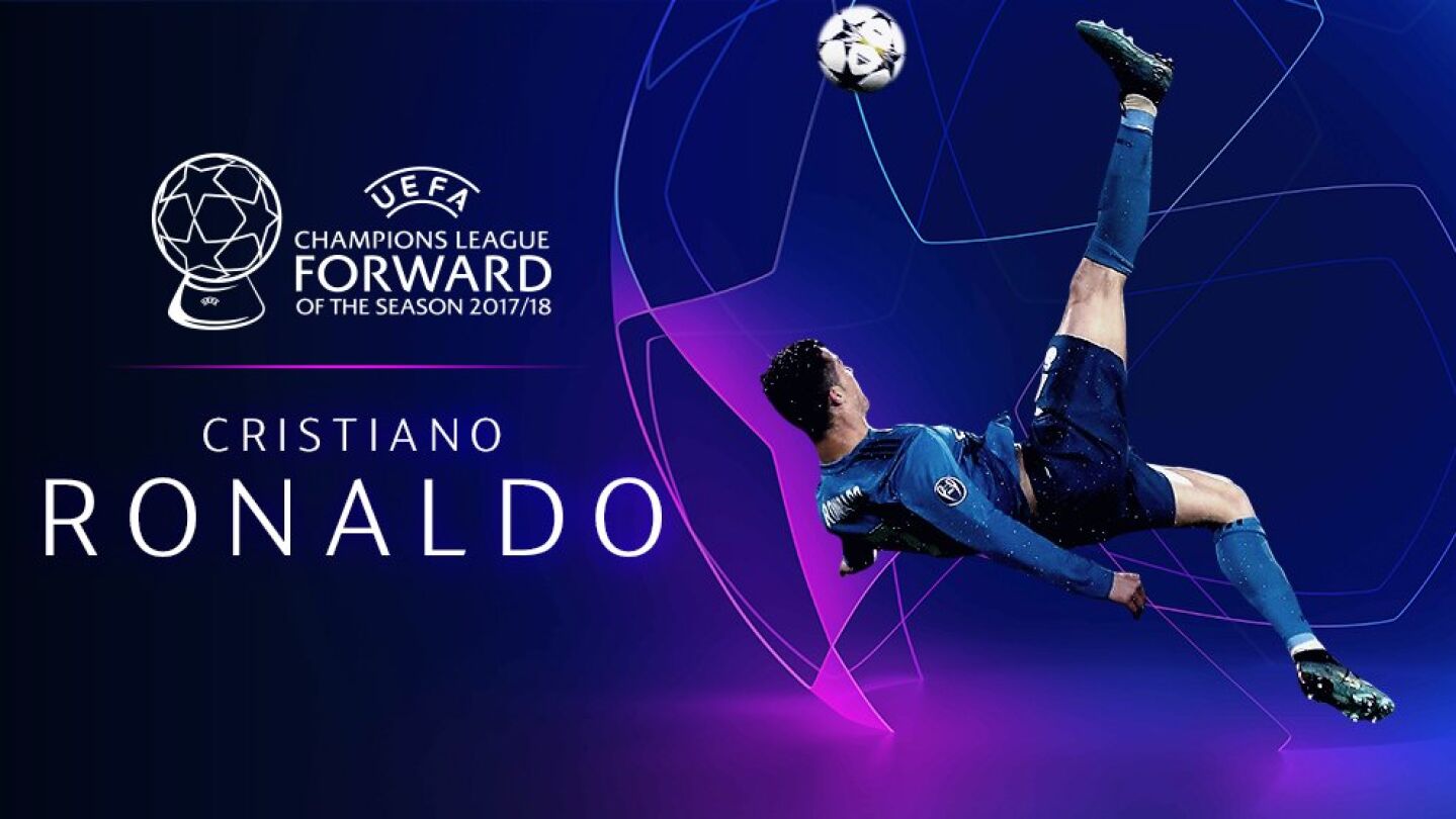 Cristiano Ronaldo, mejor delantero de la temporada 2017/2018 en la Champions