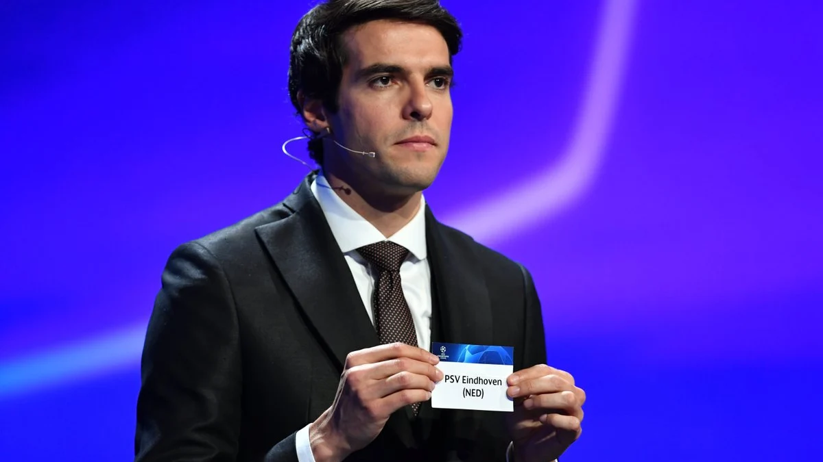 Kaká, durante el sorteo de la Champions