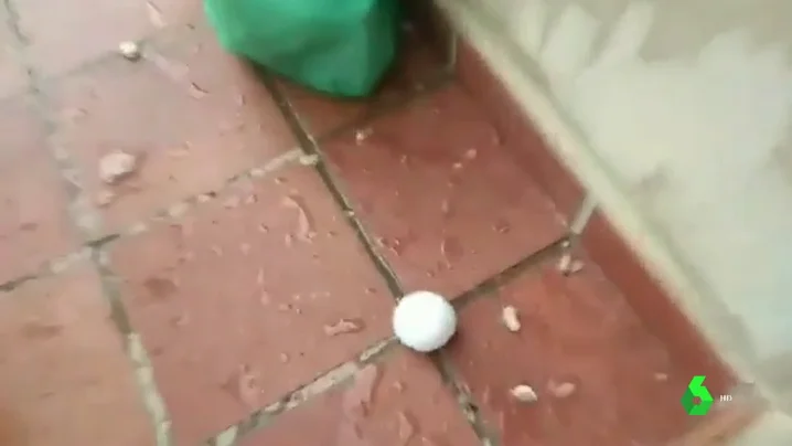 Bola de granizo en Teruel 