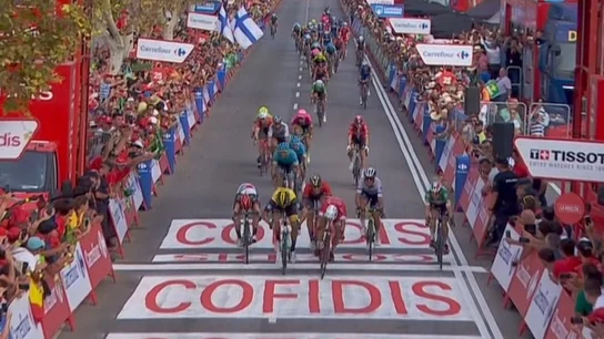 Momento de la llegada de la sexta etapa de la Vuelta Momento de la llegada de la sexta etapa de la Vuelta