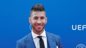 Sergio Ramos, durante la gala de los premio de la UEFA