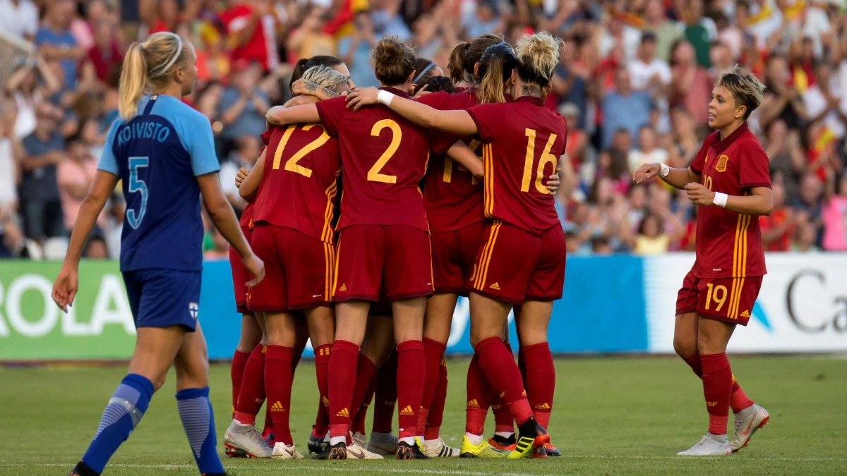 España celebra un gol