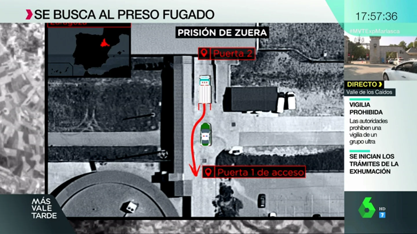 Benito Ortiz continúa fugado de la cárcel de Zuera: así fue la huida de uno de los presos españoles más peligrosos Benito Ortiz continúa fugado de la cárcel de Zuera: así fue la huida de uno de los presos españoles más peligrosos