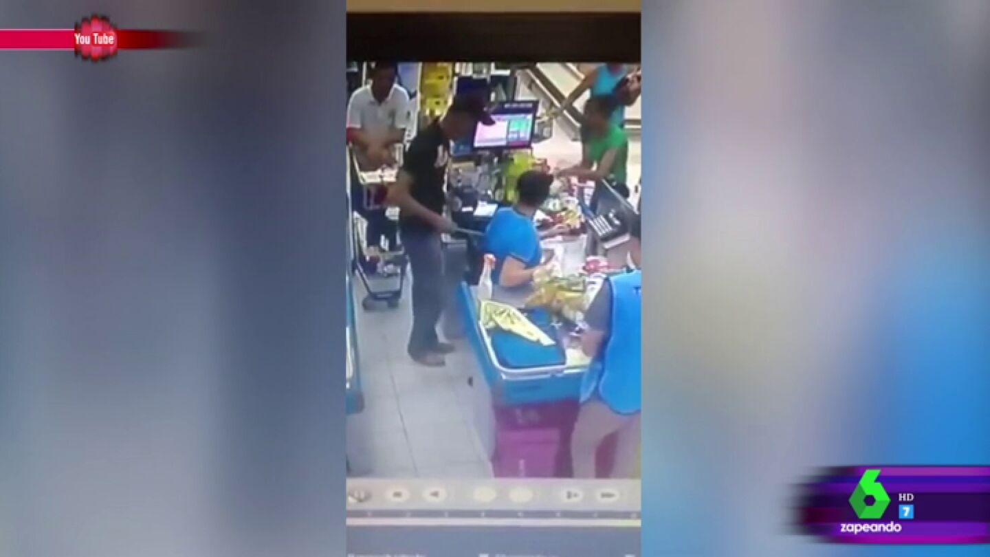Intento de robo en un supermercado