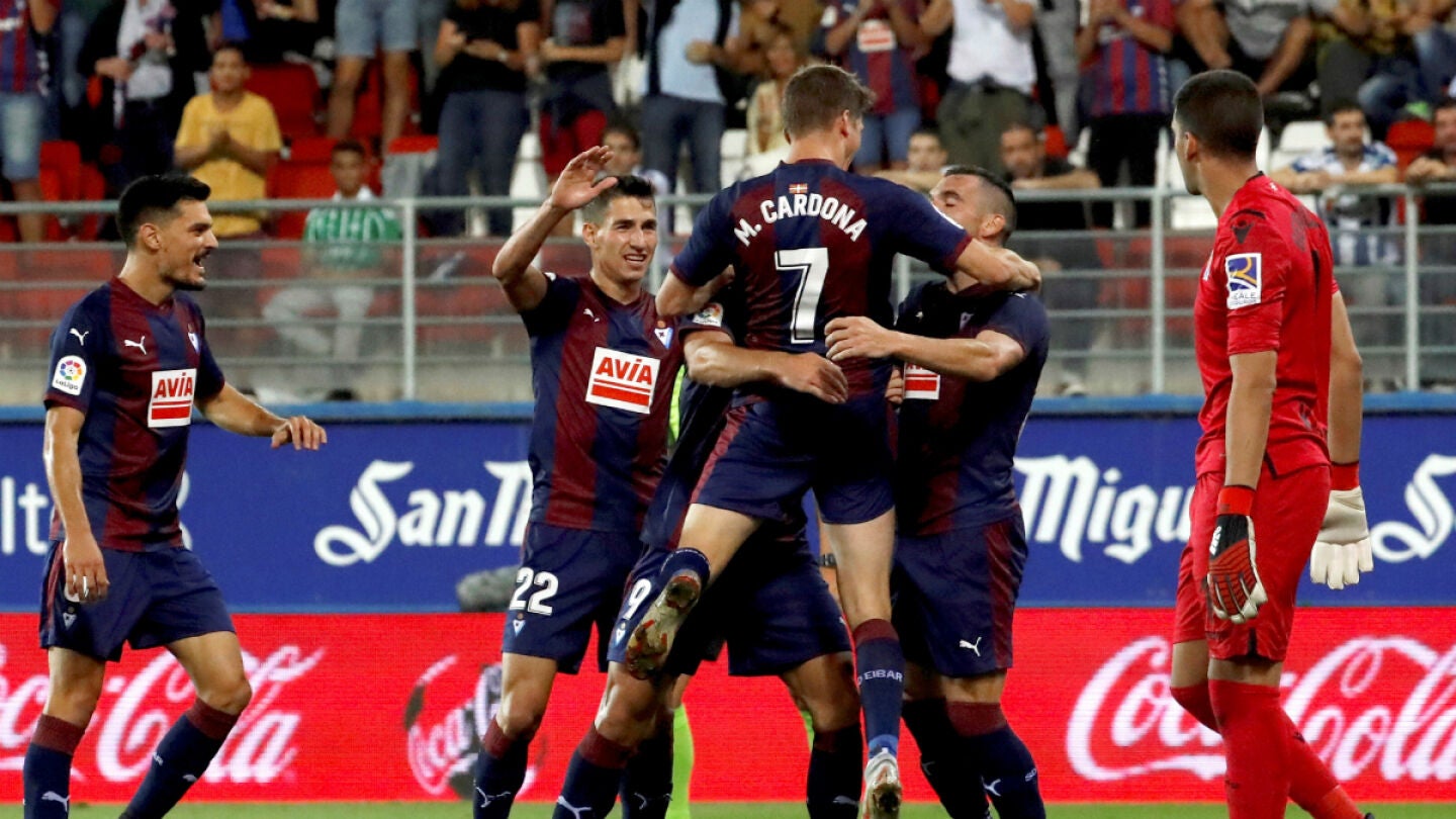 El Eibar celebra un gol