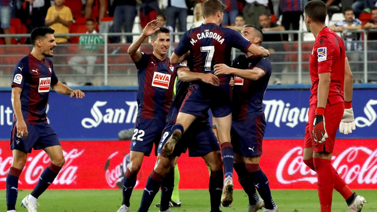 El Eibar celebra un gol