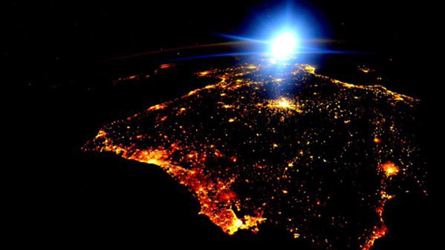 La Pen&iacute;nsula Ib&eacute;rica, vista desde el espacio