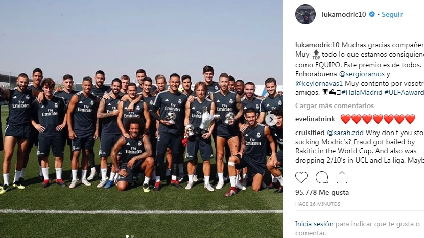 Instagram de Luka Modric