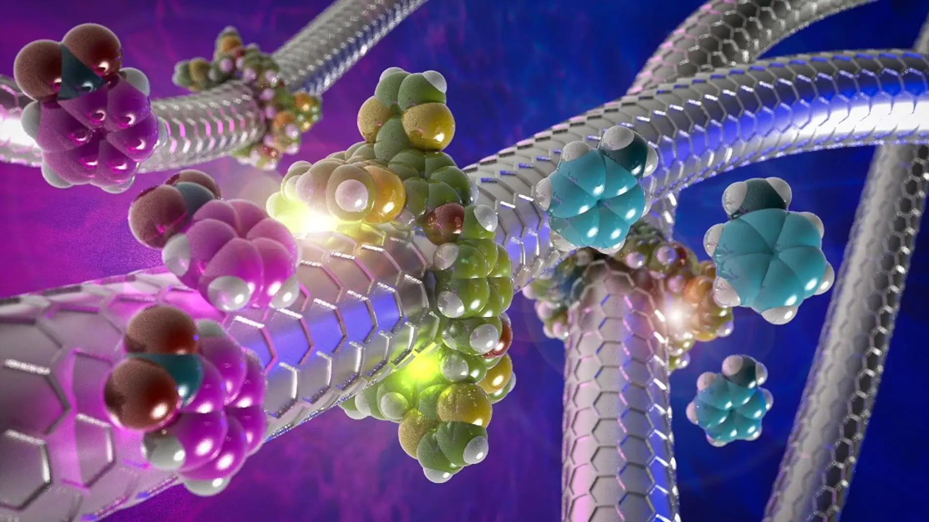 Anillos moleculares para controlar la actividad catalitica de los nanotubos