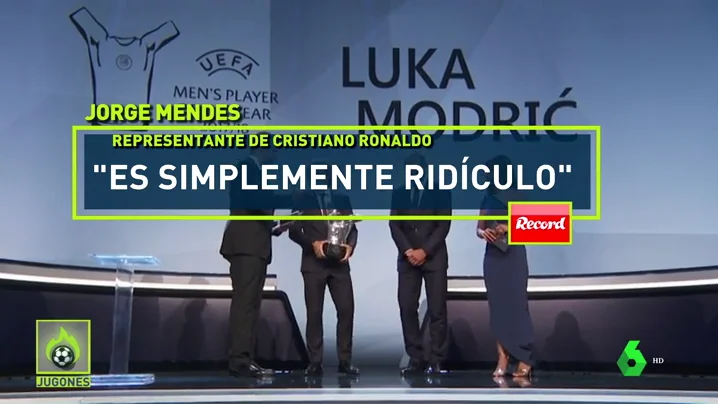 Jorge Mendes carga contra la UEFA por el premio a Modric: "Es pura y simplemente ridículo"