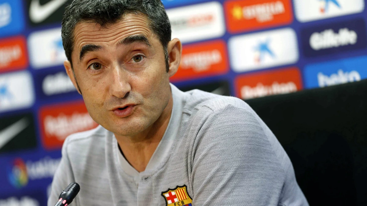 Ernesto Valverde, en rueda de prensa