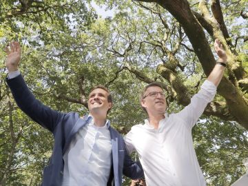 El presidente del Partido Popular, Pablo Casado, y el presidente de la Xunta de Galicia, Alberto Núñez Feijoo El presidente del Partido Popular, Pablo Casado, y el presidente de la Xunta de Galicia, Alberto Núñez Feijoo