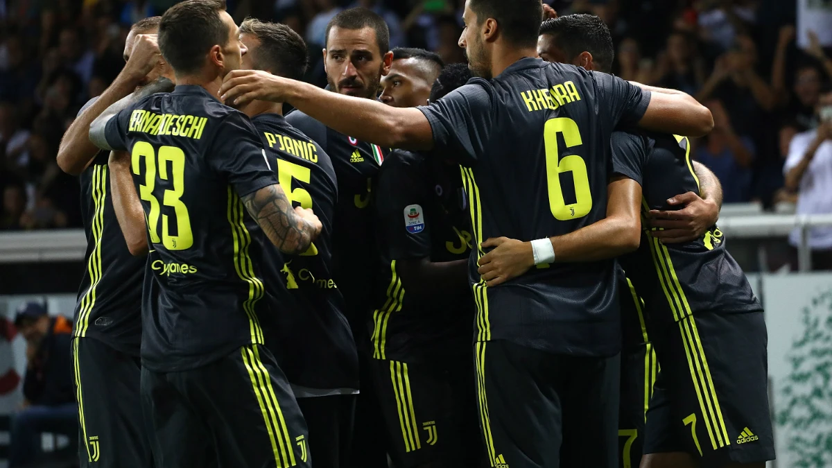 La Juventus celebra un gol