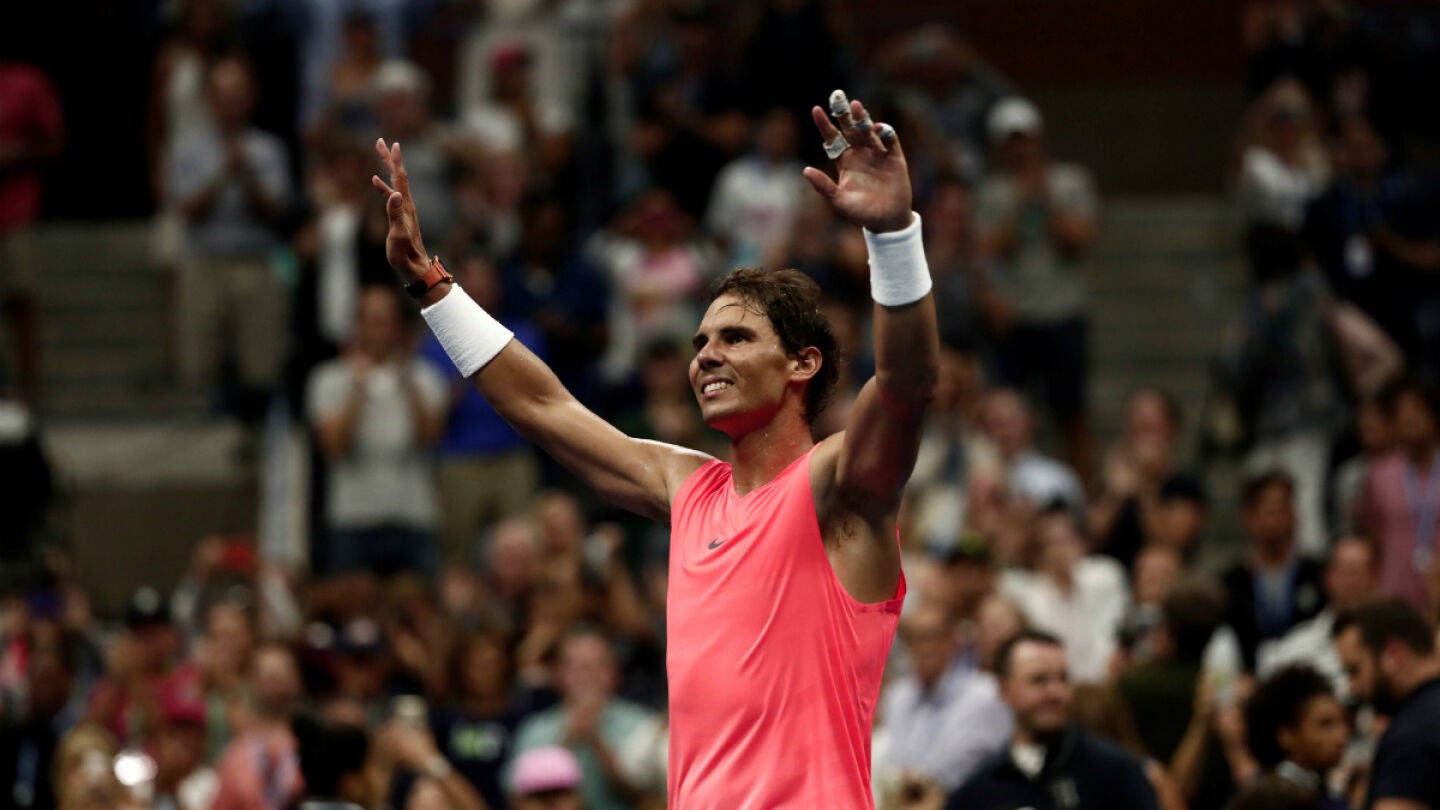 Rafa Nadal celebra una victoria