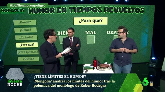 Mongolia analiza los límites del humor tras la polémica del monólogo de Rober Bodegas Mongolia analiza los límites del humor tras la polémica del monólogo de Rober Bodegas