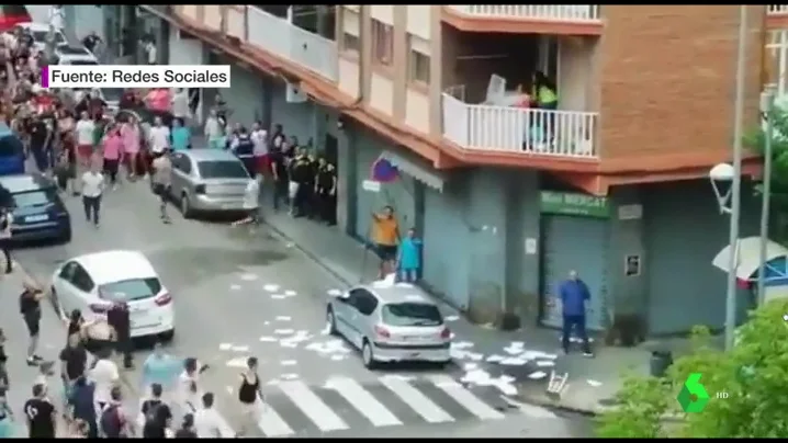 Batalla campal en Barcelona