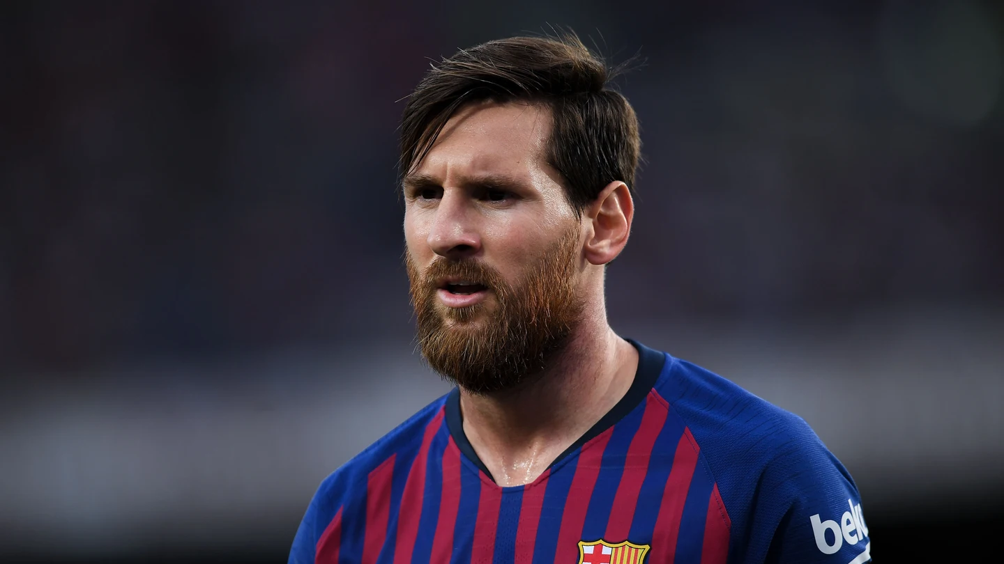 Leo Messi en un partido de liga Leo Messi en un partido de liga