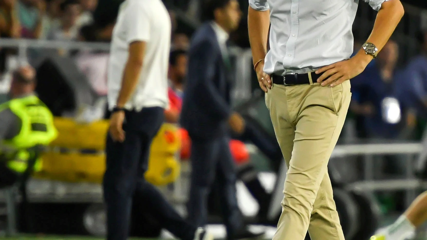 Machín, durante el partido contra el Betis