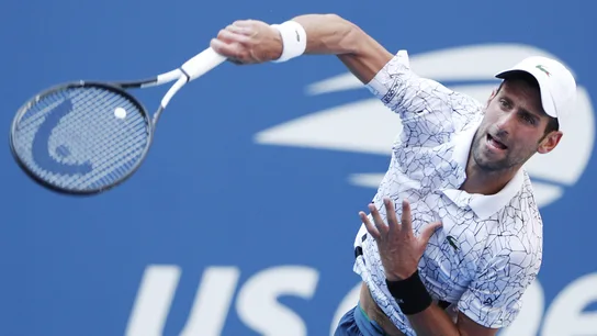 Djokovic, durante el partido en el US Open Djokovic, durante el partido en el US Open